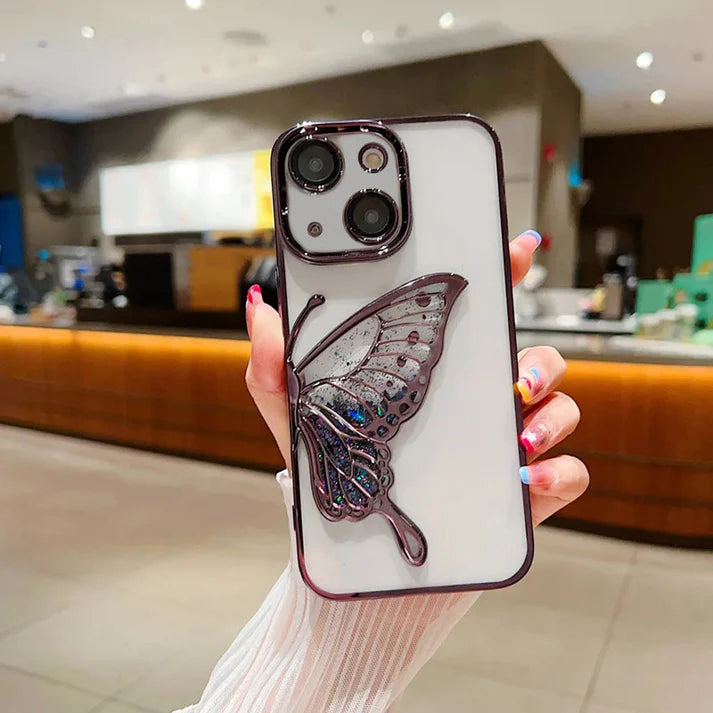 Cantabay Plating Dream Butterfly Clear Case Cover For iPhone 11 12 13 14 15 Plus Pro Max