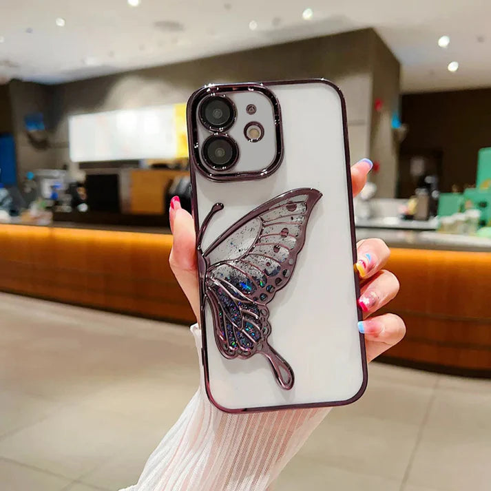 Cantabay Plating Dream Butterfly Clear Case Cover For iPhone 11 12 13 14 15 Plus Pro Max