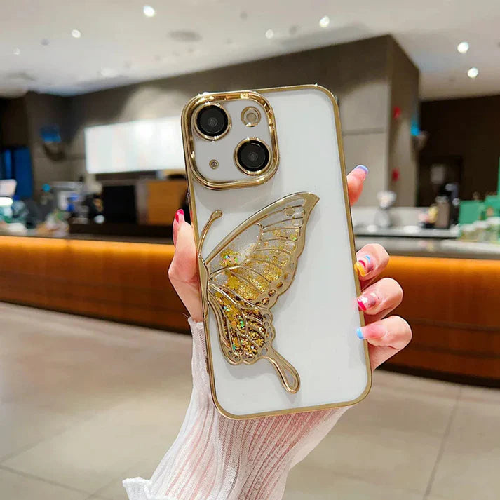 Cantabay Plating Dream Butterfly Clear Case Cover For iPhone 11 12 13 14 15 Plus Pro Max