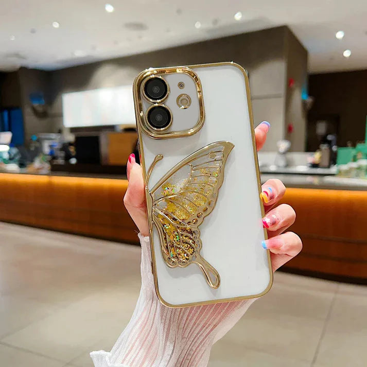 Cantabay Plating Dream Butterfly Clear Case Cover For iPhone 11 12 13 14 15 Plus Pro Max