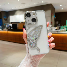 Cantabay Plating Dream Butterfly Clear Case Cover For iPhone 11 12 13 14 15 Plus Pro Max